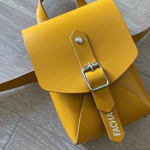Facha Argentina yellow leather waist Belt Bag
